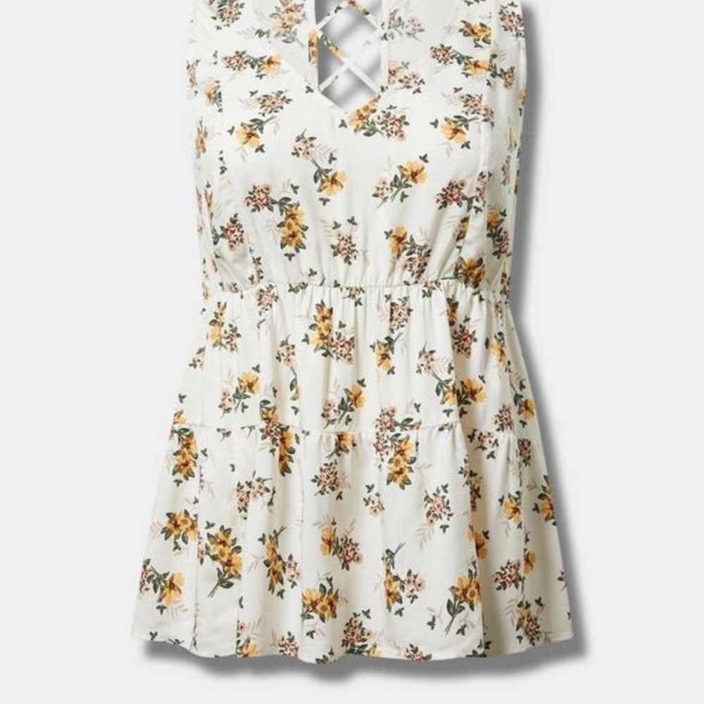 Torrid Floral Sleeveless Blouse - Sz 00 NWT